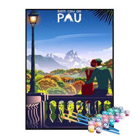 Kit de Pintura Numerada - Pau, Pirineus-Atlânticos, França