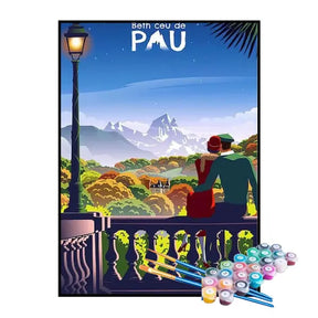 Kit de Pintura Numerada - Pau, Pirineus-Atlânticos, França
