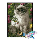 Kit de Pintura Numerada - Gato no Jardim