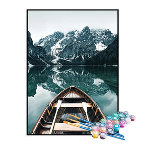 Kit de Pintura Numerada - Navegando no Inverno