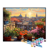 Kit de Pintura Numerada - Varanda Florida na Cidade