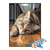 Kit de Pintura Numerada - O Gato se Espreguiçando
