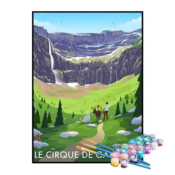 Kit de Pintura Numerada - O Circo de Gavarnie
