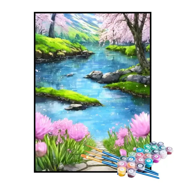 Kit de Pintura Numerada - Caminho do Riacho Encantado