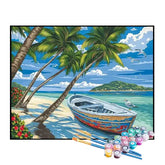 Kit de Pintura Numerada - Sombra para Descanso na Ilha