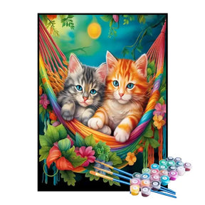 Kit de Pintura Numerada - Gatinhos na Rede