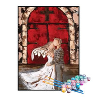 Kit de Pintura Numerada - Casamento na Igreja Vermelha