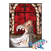 Kit de Pintura Numerada - Casamento na Igreja Vermelha