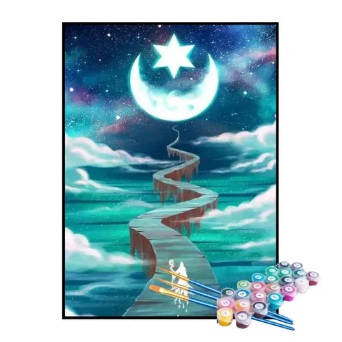 Kit de Pintura Numerada - Ponte para a Lua no Universo