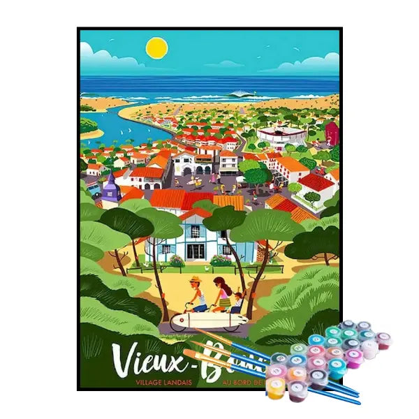 Kit de Pintura Numerada - Vieux Boucau, França