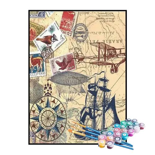 Kit de Pintura Numerada - Cartão Postal