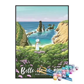 Kit de Pintura Numerada - Paisagem de Belle-Île-en-Mer