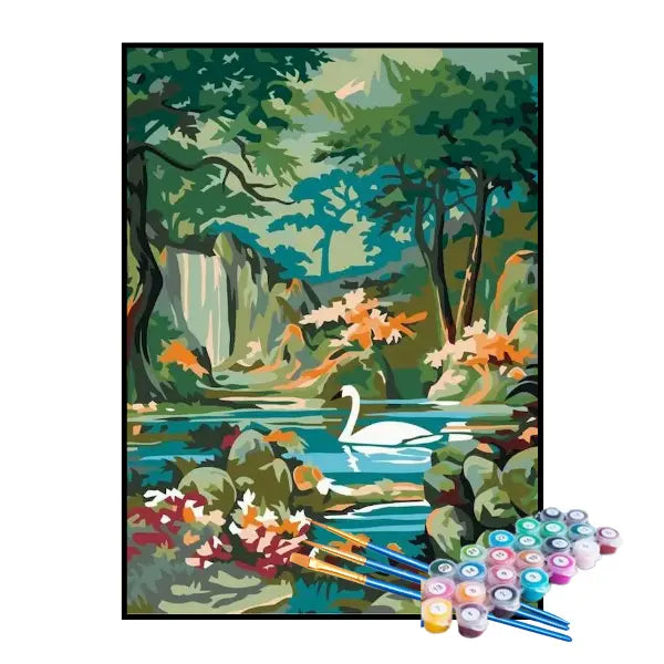 Kit de Pintura Numerada - O Lago Tranquilo