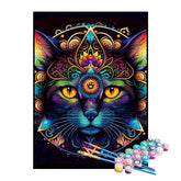 Kit de Pintura Numerada - A Magia do Gato Místico