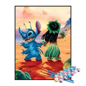 Kit de Pintura Numerada - Lilo e Stitch no Havaí