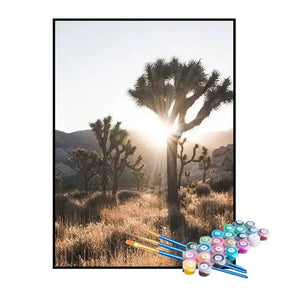 Kit de Pintura Numerada - Árvores do Deserto