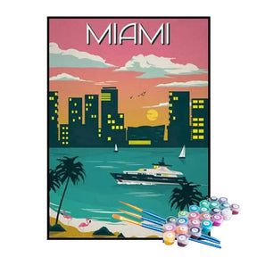 Kit de Pintura Numerada - Miami