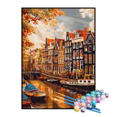 Kit de Pintura Numerada - Belos Prédios à Beira-Mar