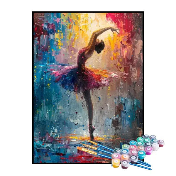 Kit de Pintura Numerada - A Bailarina no Mundo Abstrato