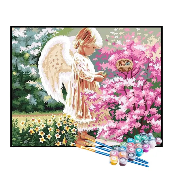 Kit de Pintura Numerada - Anjo no Jardim