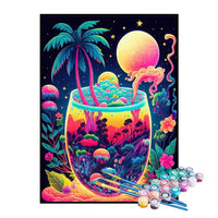 Kit de Pintura Numerada - Suco Mágico da Praia