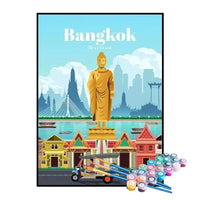 Kit de Pintura Numerada - Bangkok, Tailândia