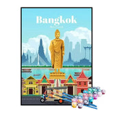 Kit de Pintura Numerada - Bangkok, Tailândia