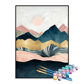 Kit de Pintura Numerada - Montanhas e Céu