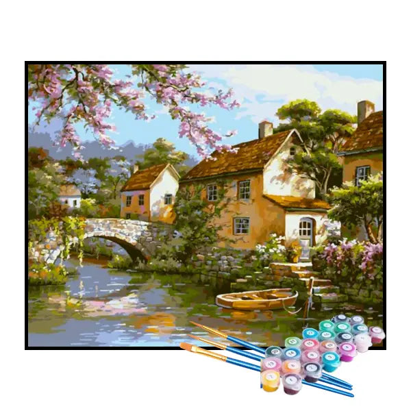 Kit de Pintura Numerada - Vila Ensolarada