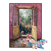 Kit de Pintura Numerada - Porta para o Jardim