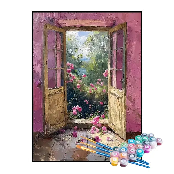 Kit de Pintura Numerada - Porta para o Jardim