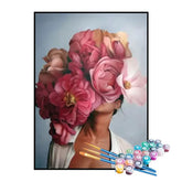 Kit de Pintura Numerada - As Rosas e a Mulher