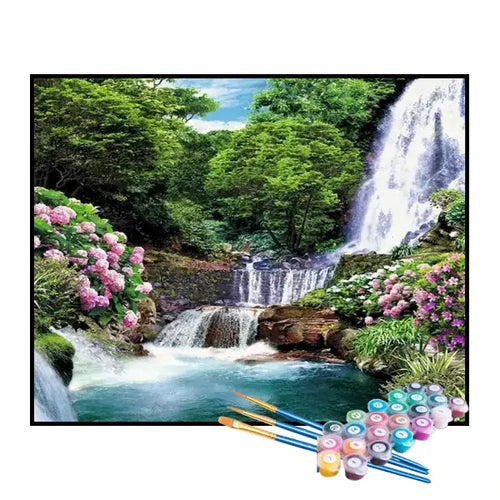 Kit de Pintura Numerada - Cachoeira