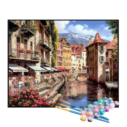 Kit de Pintura Numerada - Restaurantes Vintage