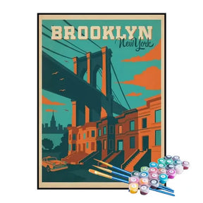 Kit de Pintura Numerada - Brooklyn, Nova York
