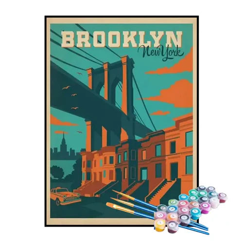 Kit de Pintura Numerada - Brooklyn, Nova York