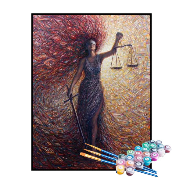Kit de Pintura Numerada - Deusa da Justiça