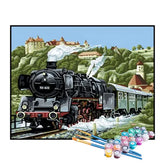 Kit de Pintura Numerada - Passeio de Trem