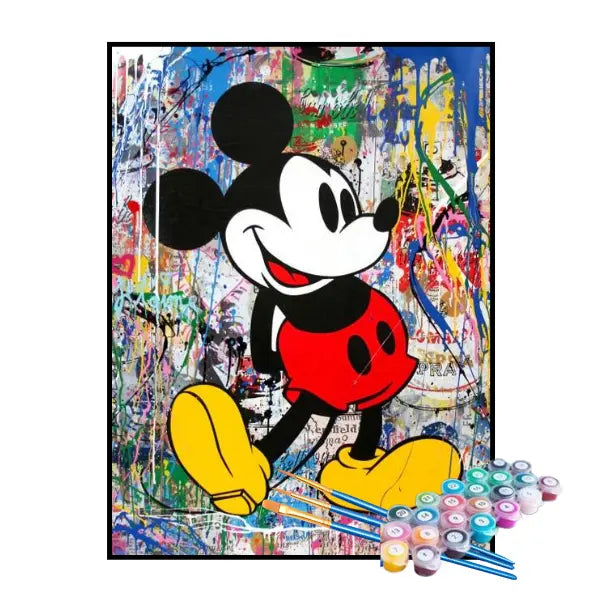 Kit de Pintura Numerada - Mickey Mouse Abstrato
