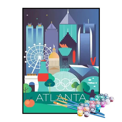 Kit de Pintura Numerada - Atlanta, Estados Unidos