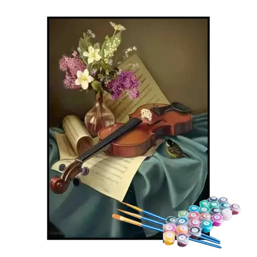 Kit de Pintura Numerada - Ensaio para o Recital de Violino