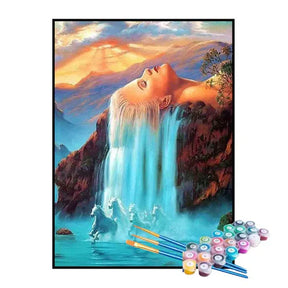 Kit de Pintura Numerada - Cachoeira Humana