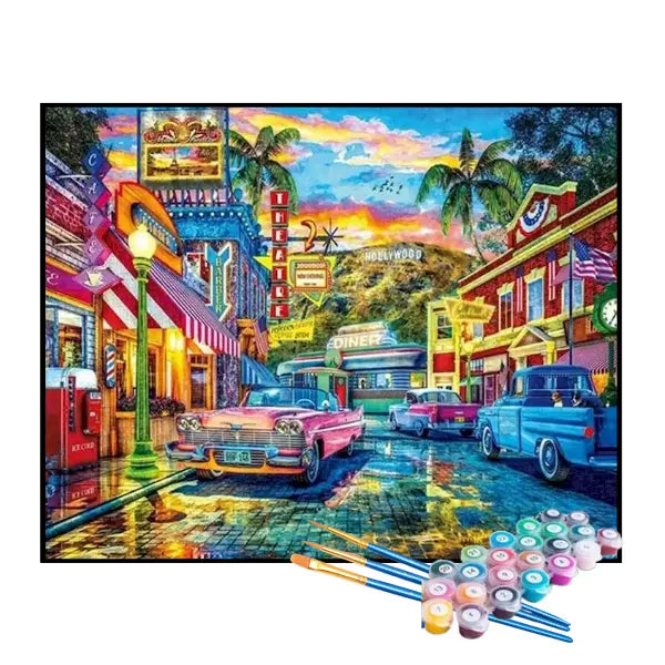 Kit de Pintura Numerada - Carros de Hollywood