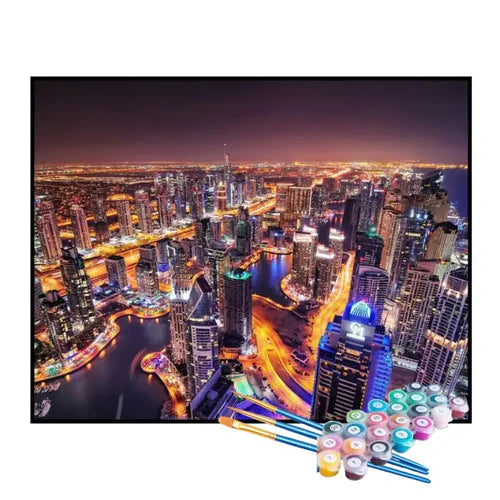 Kit de Pintura Numerada - As Luzes de Dubai