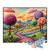 Kit de Pintura Numerada - Cidade dos Doces