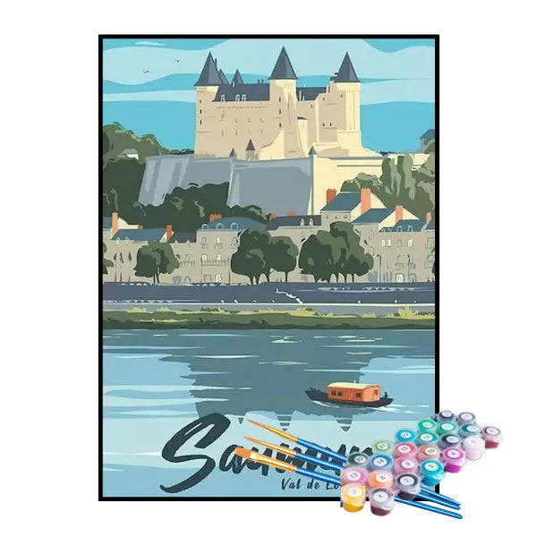 Kit de Pintura Numerada - Castelo de Saumur, França