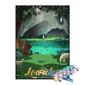 Kit de Pintura Numerada - Lourdes, França