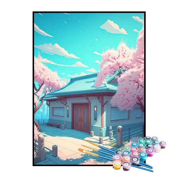 Kit de Pintura Numerada - Casa dos Cerejeiras