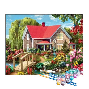 Kit de Pintura Numerada - Ponte para a Bela Casa de Campo
