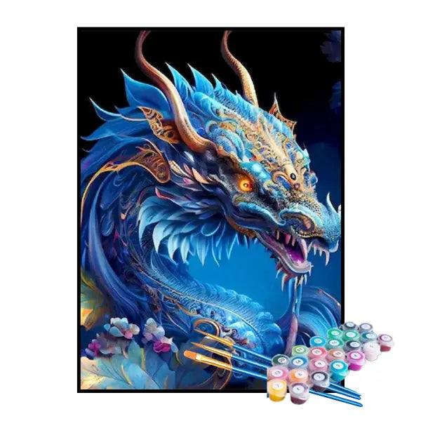 Kit de Pintura Numerada - O Dragão Feroz